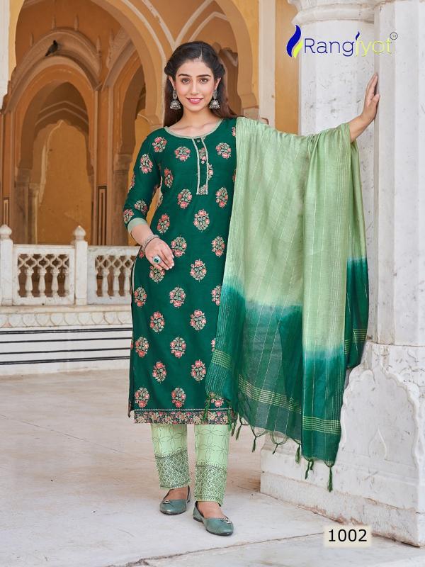 Rangjyot Rang Rasiya 1 Rayon Embroidery Designer Readymade suit